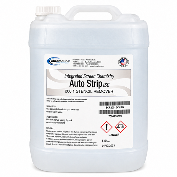 Chromaline Auto Strip Stencil Remover - 5 Gallon