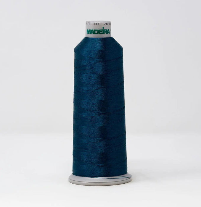 Madeira Polyneon 1891 Teal Velvet Embroidery Thread 5500 Yards Madeira